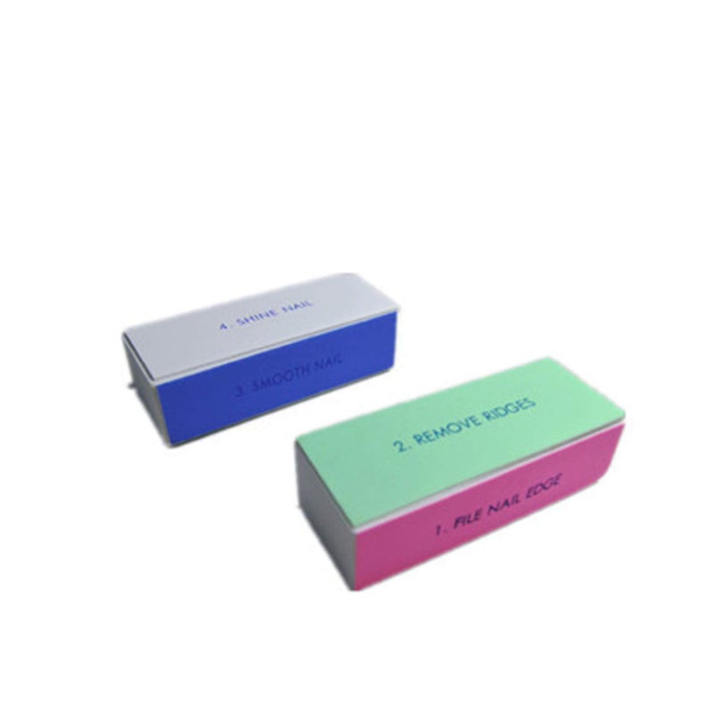 MauSong 2 Pcs Nail Art 4 Ways Polish Sanding File Block Manicure Product - Image 3